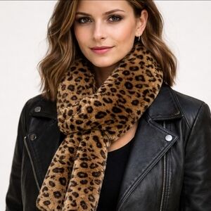 Inc. International Faux Fur Scarf With Pull Thru 60 Inches